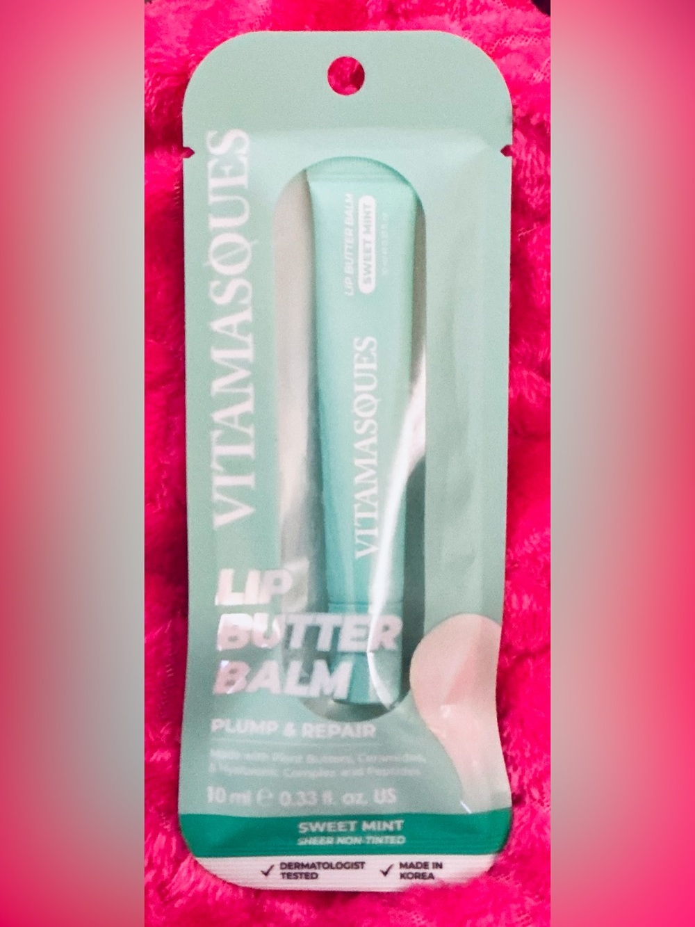 VITAMASQUES Sweet Mint Lip Butter Balm — Hydrating Mint Lip Care (Mint)